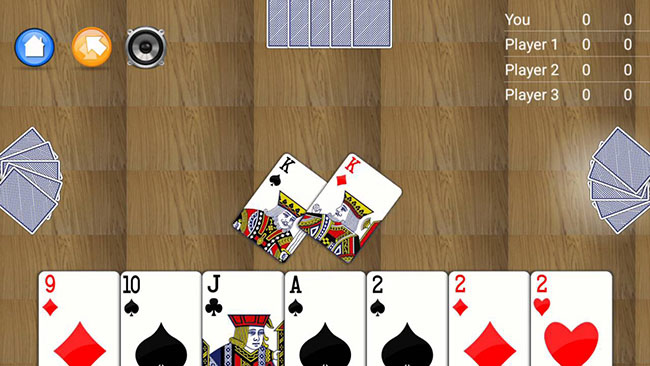 Luật chơi tiến lên miền nam offline - game đánh bài này cũng tương tự như chơi online.
