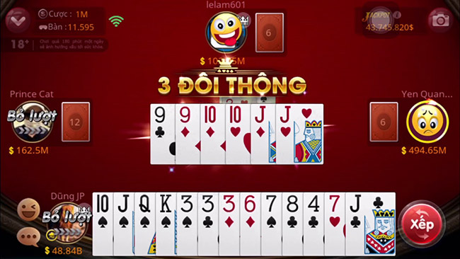 Đồ họa game Tiến Lên Miền Nam ZingPlay