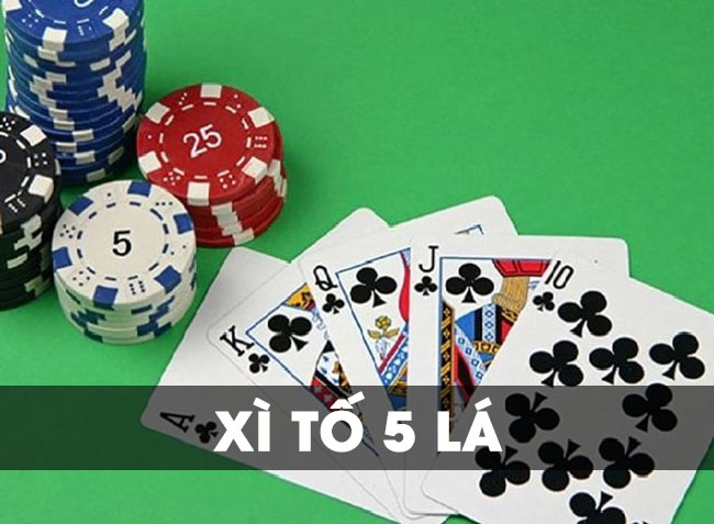 Game bài xì tố 5 cây sử dụng 32 lá bài từ 7 đến A trong bộ bài tây 52 lá