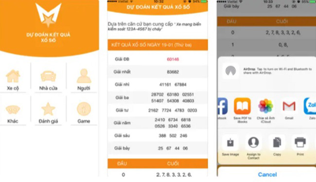 Phần mềm dự đoán xổ số dành cho IOS